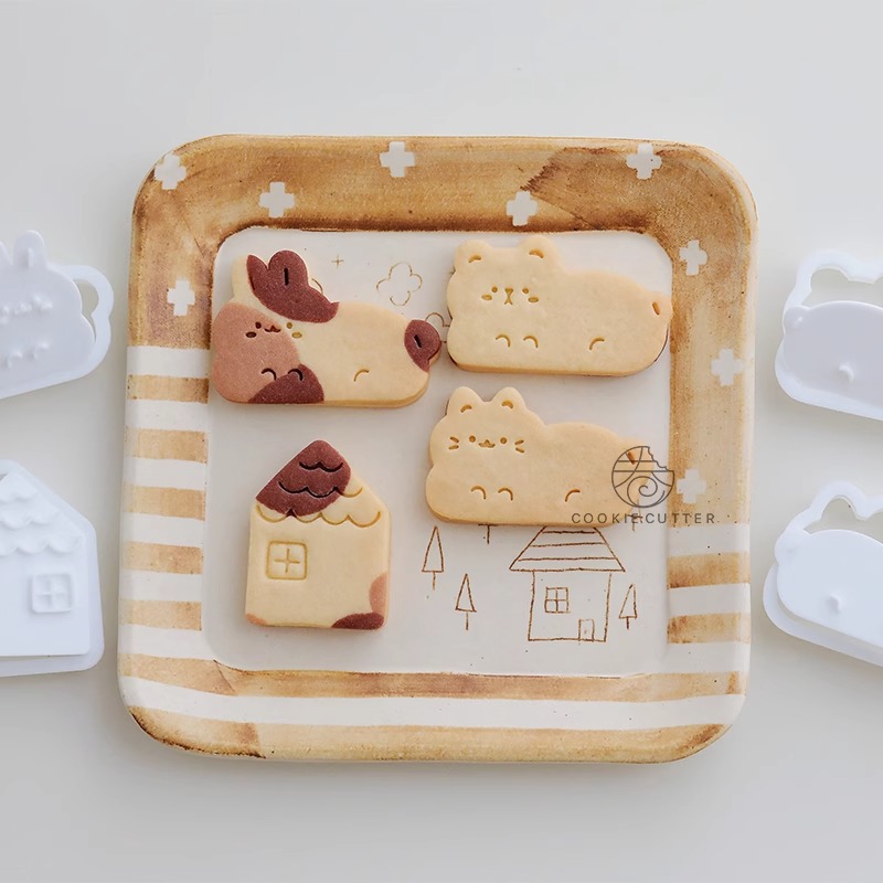 Bunny Cake Mold - Wykrawaczki do ciastek w kształcie zwierzątek