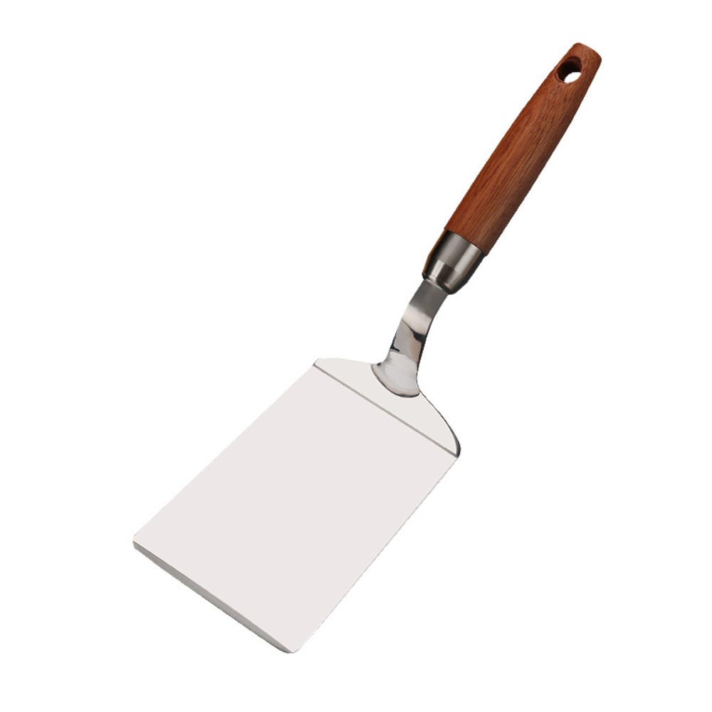 Okonomiyaki Spatula - Łopatka ze stali nierdzewnej z drewnianą