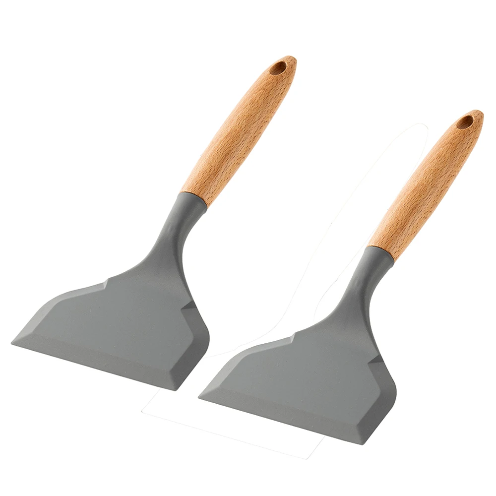 Okonomiyaki Spatula - 2 sztuk silikonowa szpatułka szerokie usta