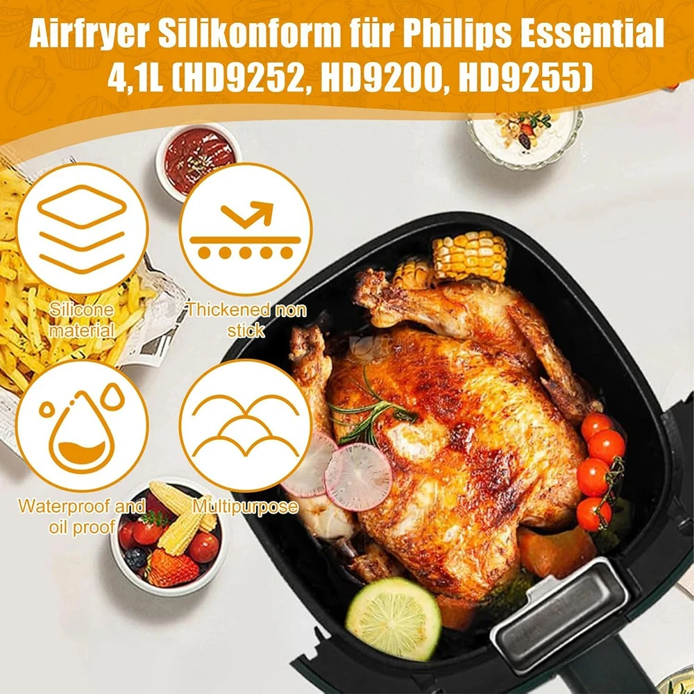 17 cm silikonowa forma do fryt – Philips Air Fryer Hd9252 recenzja i cena